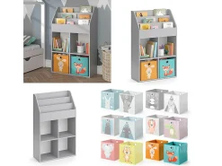 Estantería infantil gris 72x31.2x114.2 luigi