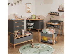 Estantería infantil gris/artisan 80x37x46 malia