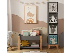 Estantería infantil gris/artisan 80x37x46 malia