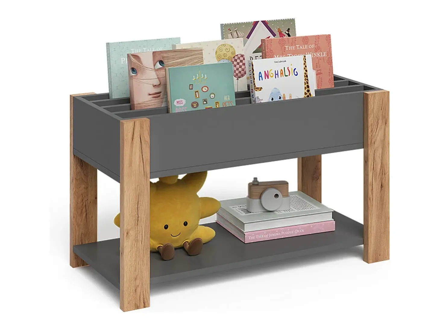 Estantería infantil gris/artisan 80x37x46 malia