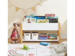 Estantería Infantil Multifuncional Organizador de Juguetes y Libros de 2 estantes 85 x 42 x 45 cm KMB35-W SoBuy ES
