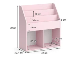 Estantería infantil rosa 72x30.7x79 luigi