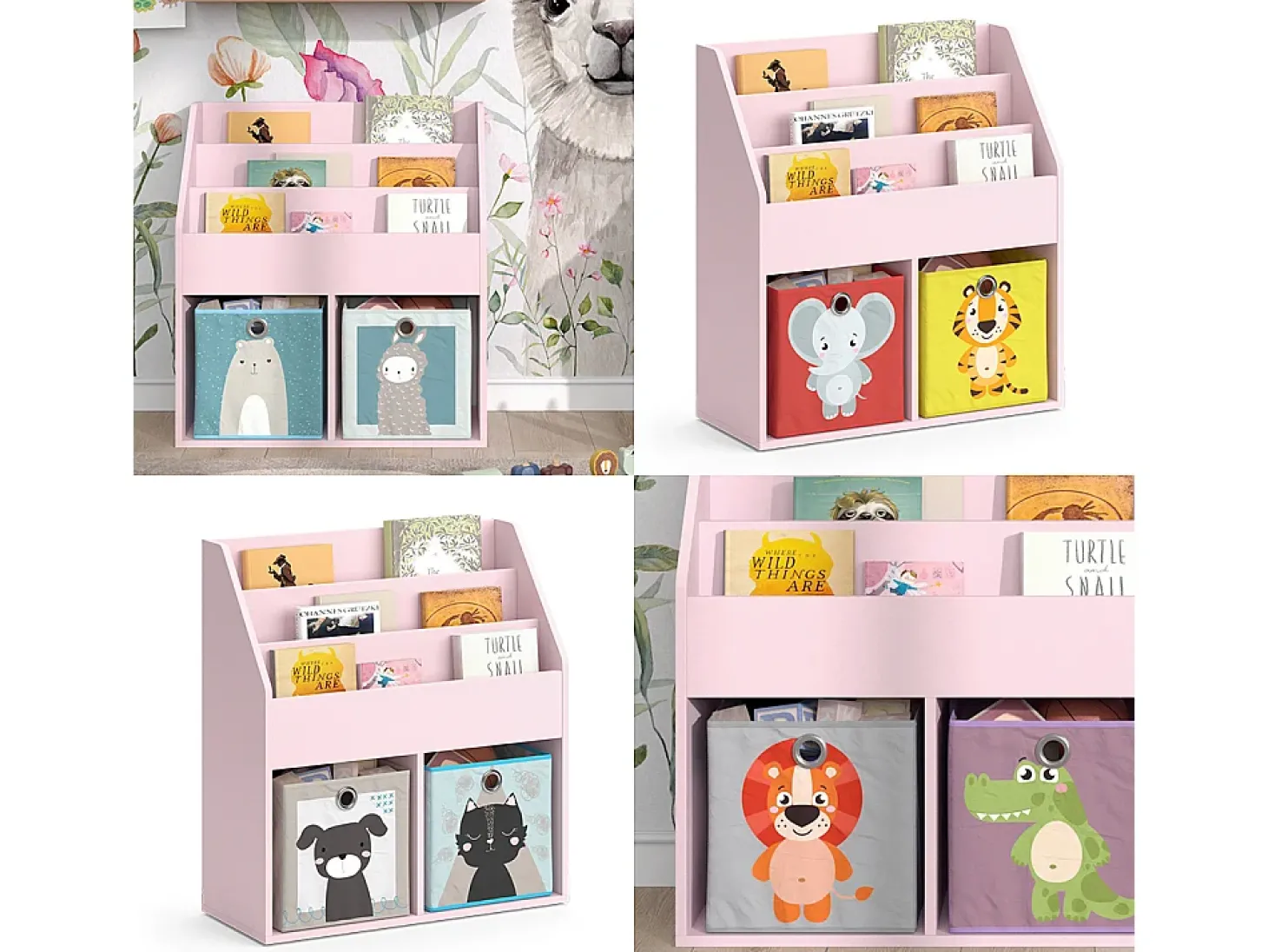 Estantería infantil rosa 72x30.7x79 luigi