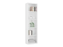 Estantería Librería Estrecha Scaled Blanco 197x52x33 cm