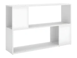 Estantería librería madera contrachapada blanco 100x24x63 cm