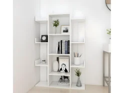 Estantería librería madera contrachapada blanco 86x25,5x140 cm