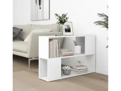 Estantería librería madera contrachapada blanco 100x24x63 cm