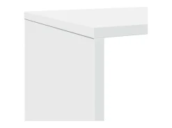 Estantería librería madera de ingeniería blanca 132x29x141,5 cm
