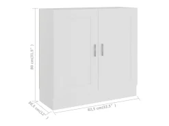 Estantería librería madera contrachapada blanco 82,5x30,5x80 cm