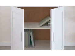 Estantería librería madera contrachapada blanco 82,5x30,5x80 cm