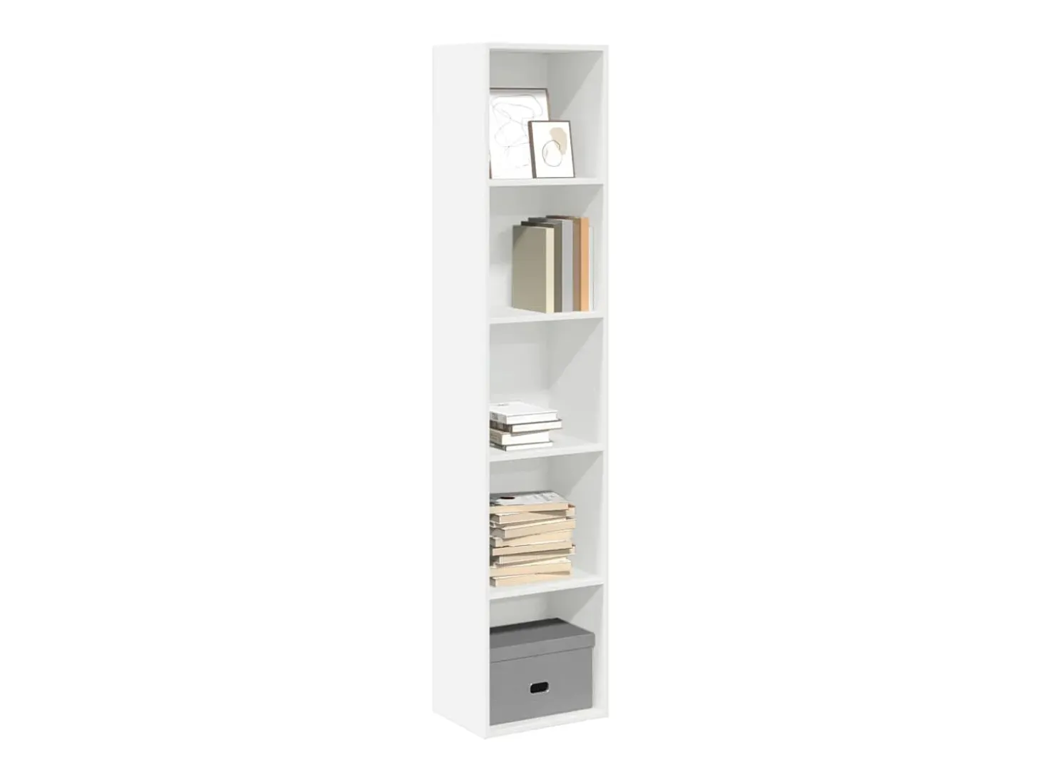 Estantería librería madera de ingeniería blanco 40x30x189 cm
