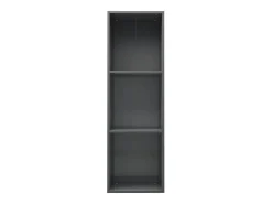 Estantería libros madera contrachapada gris brillo 36x30x114cm