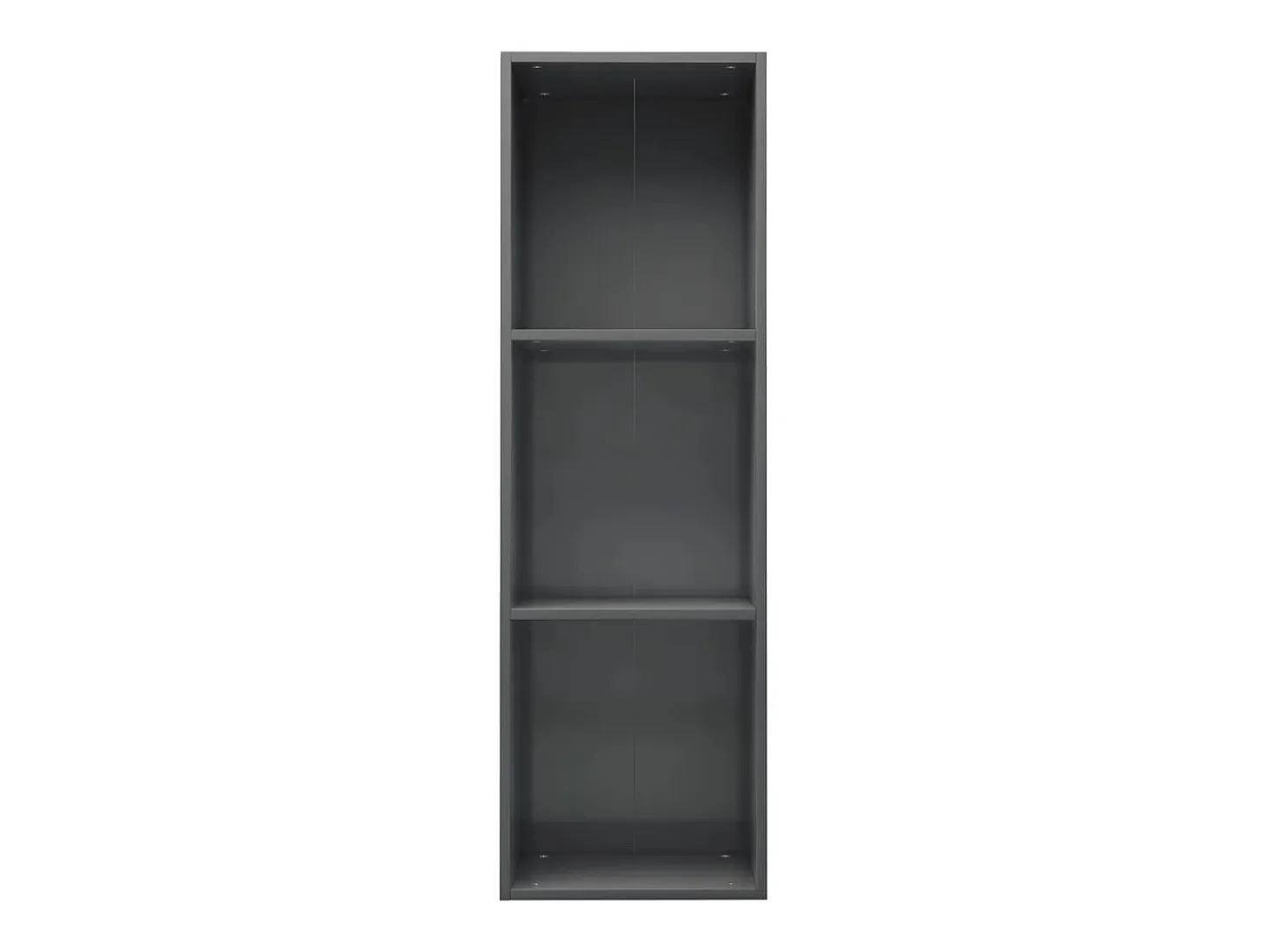 Estantería libros madera contrachapada gris brillo 36x30x114cm