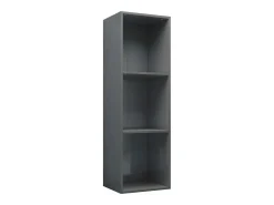 Estantería libros madera contrachapada gris brillo 36x30x114cm