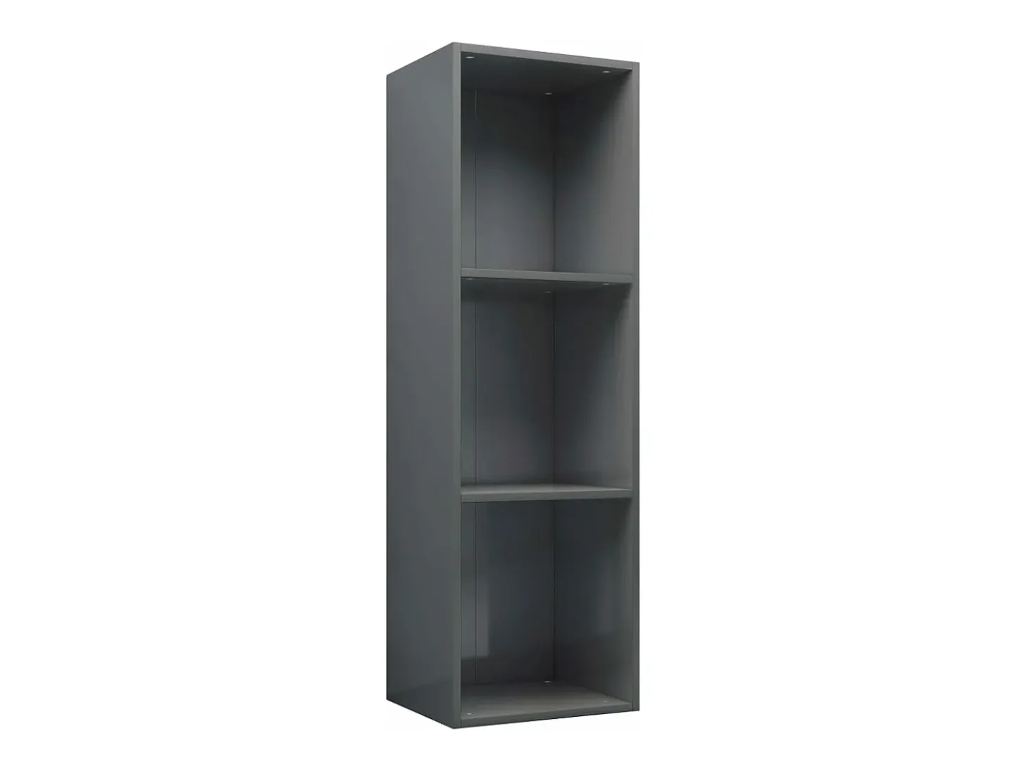 Estantería libros madera contrachapada gris brillo 36x30x114cm