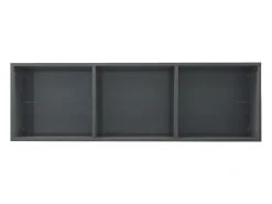 Estantería libros madera contrachapada gris brillo 36x30x114cm