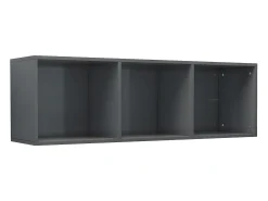 Estantería libros madera contrachapada gris brillo 36x30x114cm