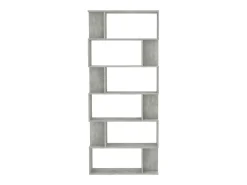 Estantería madera contrachapada gris hormigón 80x24x192cm