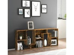 Estantería madera contrachapada color roble ahumado 67x24x161cm