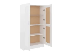Estantería madera contrachapada blanco brillo 82,5x30,5x150 cm