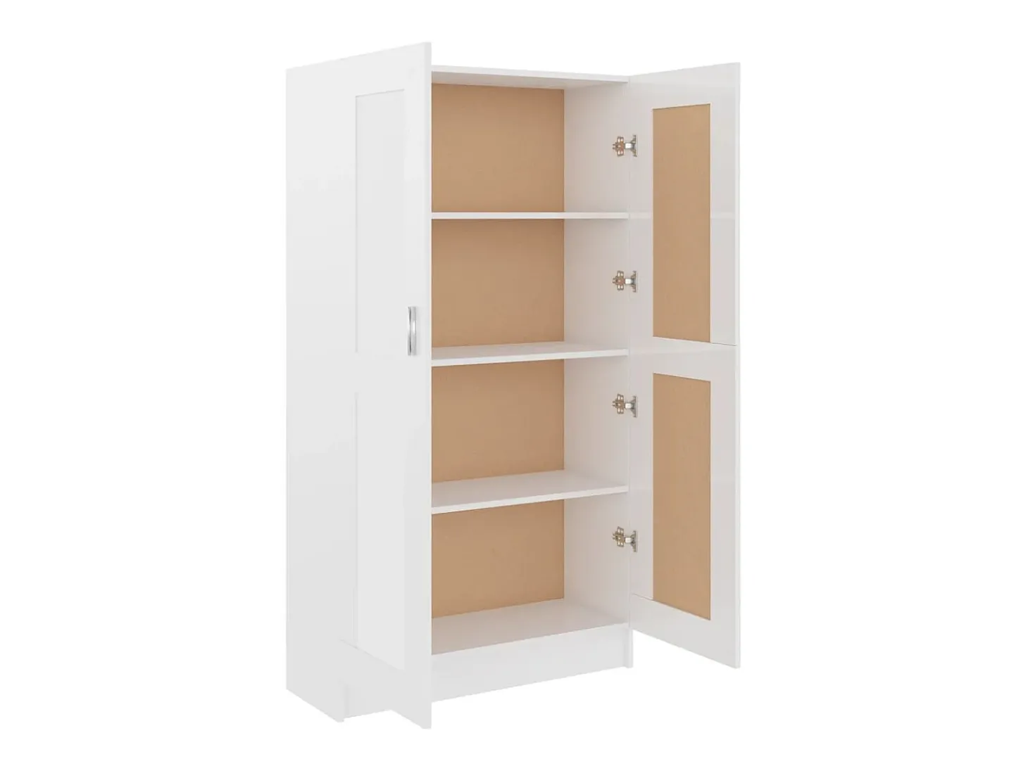 Estantería madera contrachapada blanco brillo 82,5x30,5x150 cm