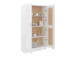 Estantería madera contrachapada blanco brillo 82,5x30,5x150 cm