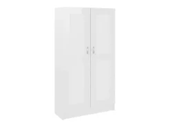 Estantería madera contrachapada blanco brillo 82,5x30,5x150 cm