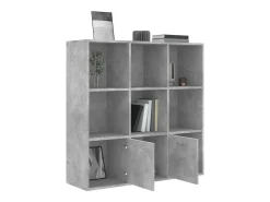 Estantería madera contrachapada gris hormigón 98x30x98 cm