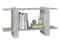 Estantería madera contrachapada gris hormigón 100x30x51 cm