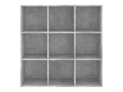 Estantería madera contrachapada gris hormigón 98x30x98 cm