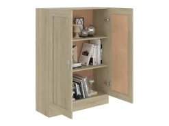 Estantería madera contrachapada color roble 82,5x30,5x115 cm