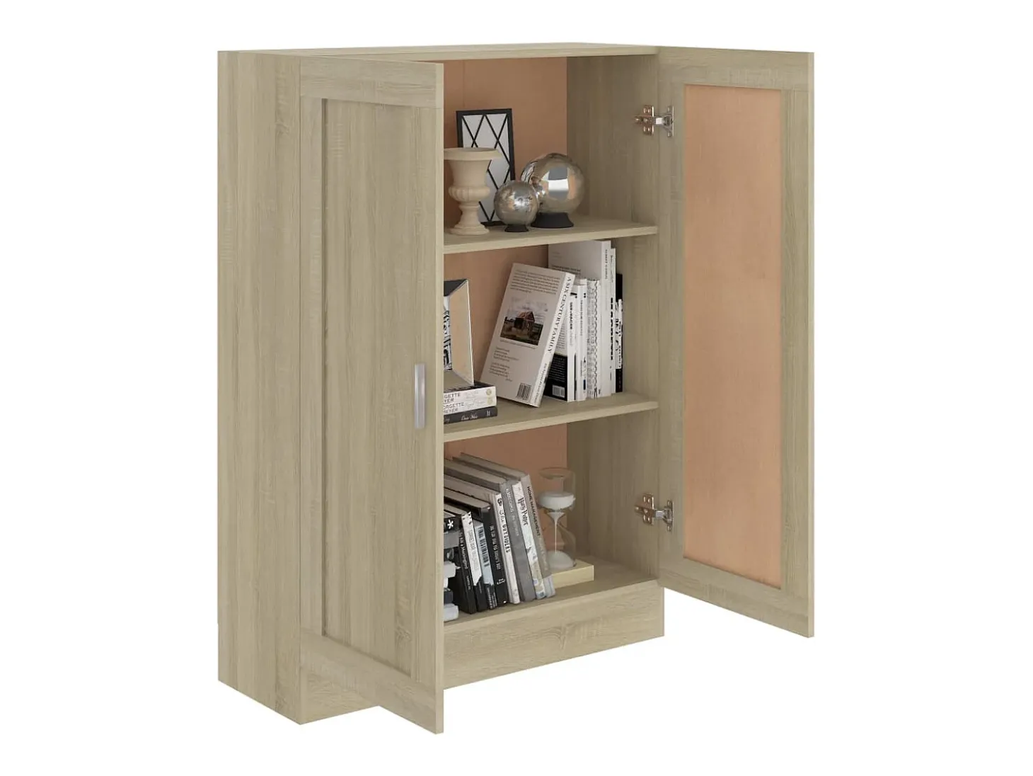 Estantería madera contrachapada color roble 82,5x30,5x115 cm