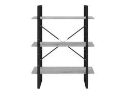 Estantería madera contrachapada gris Sonoma 80x30x105 cm