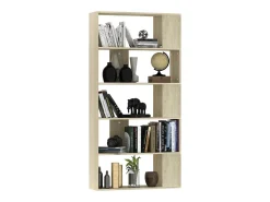 Estantería madera contrachapada color roble Sonoma 80x24x159 cm