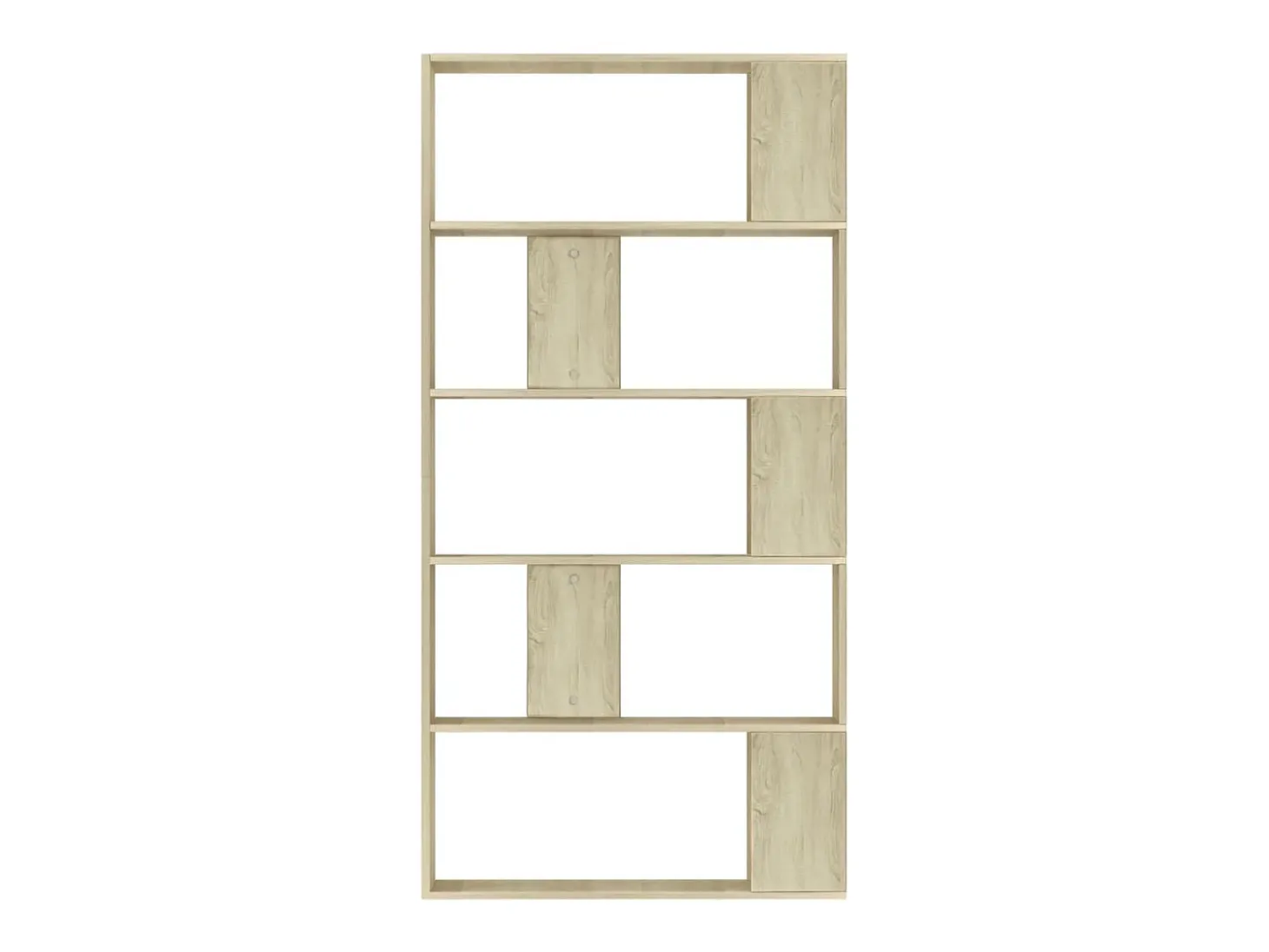 Estantería madera contrachapada color roble Sonoma 80x24x159 cm