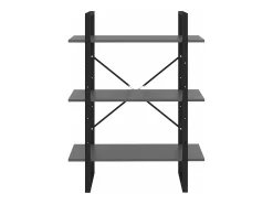 Estantería madera contrachapada gris 80x30x105 cm