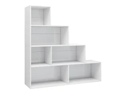 Estantería madera contrachapada blanco brillante 155x24x160cm