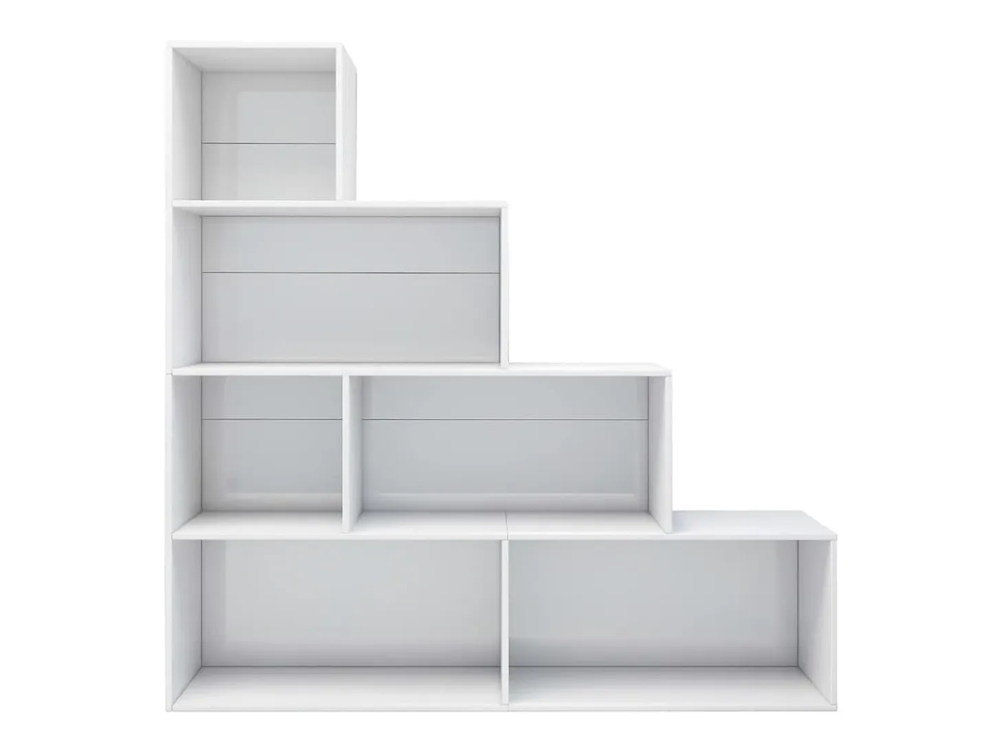 Estantería madera contrachapada blanco brillante 155x24x160cm