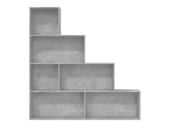 Estantería madera contrachapada gris hormigón 155x24x160cm