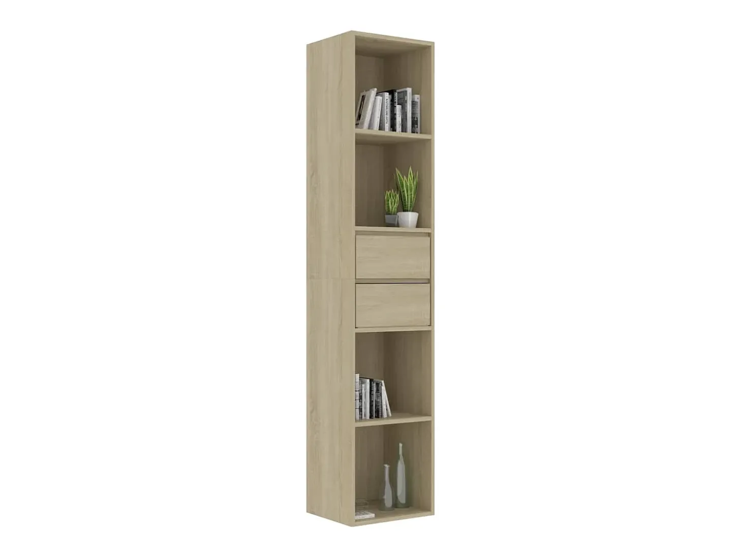 Estantería madera contrachapada color roble Sonoma 36x30x171 cm