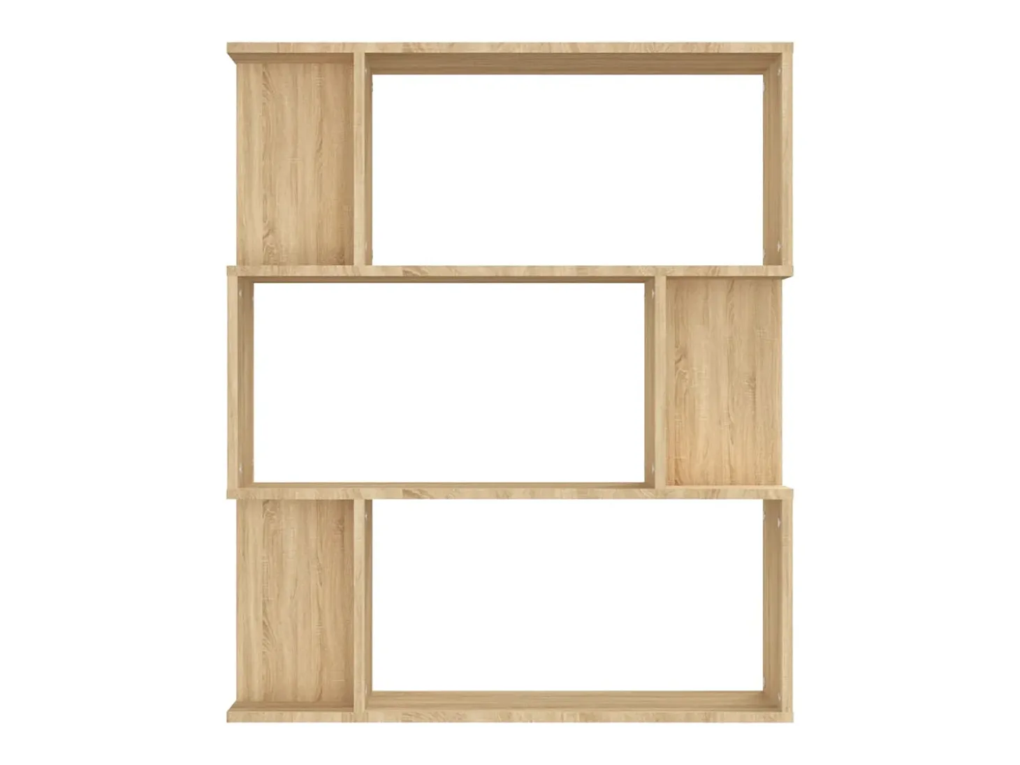 Estantería madera contrachapada color roble Sonoma 80x24x96 cm