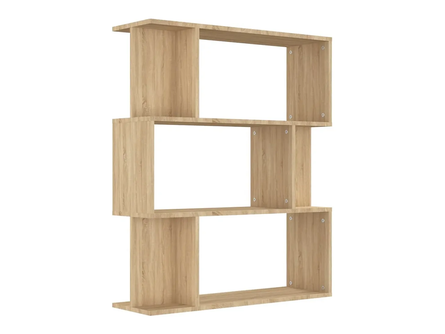 Estantería madera contrachapada color roble Sonoma 80x24x96 cm