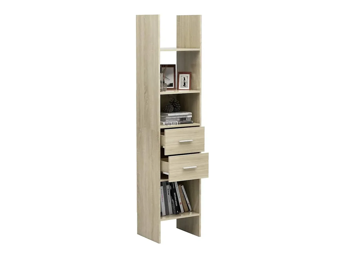 Estantería madera contrachapada color roble Sonoma 40x35x180 cm