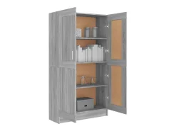 Estantería madera contrachapada gris Sonoma 82,5x30,5x150 cm