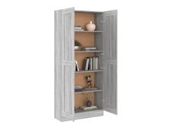 Estantería madera contrachapada gris Sonoma 82,5x30,5x185,5 cm