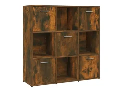 Estantería madera contrachapada color roble ahumado 90x30x90 cm