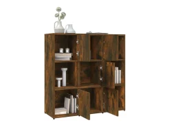 Estantería madera contrachapada color roble ahumado 90x30x90 cm