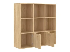 Estantería madera contrachapada color roble Sonoma 98x30x98cm