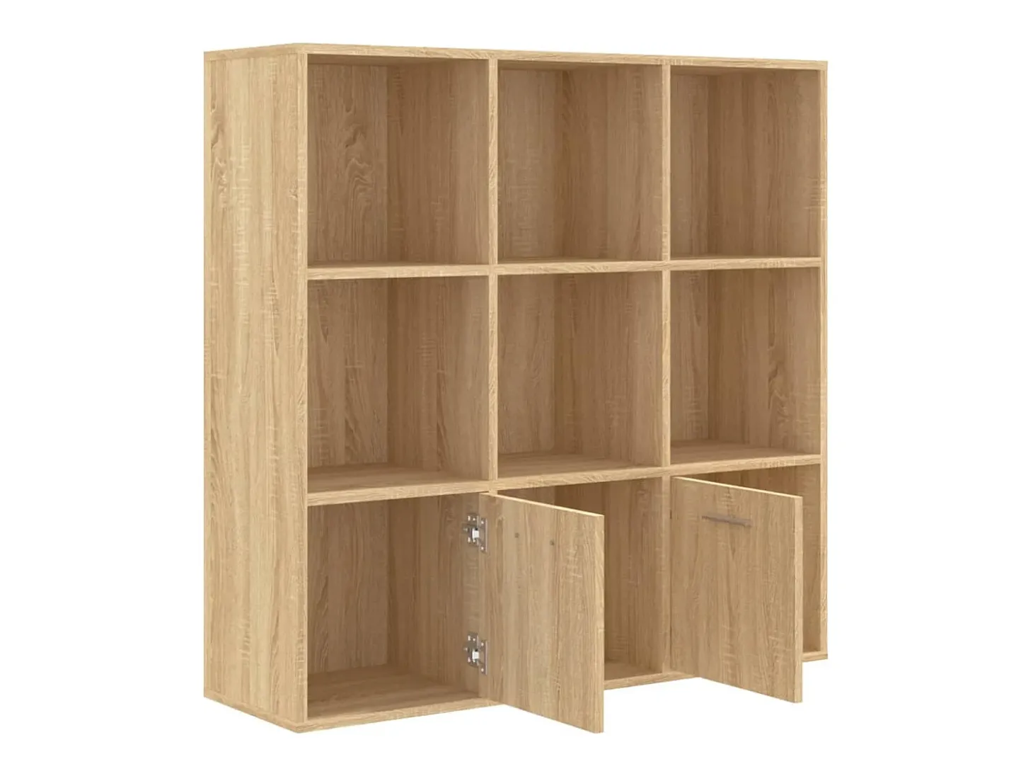 Estantería madera contrachapada color roble Sonoma 98x30x98cm