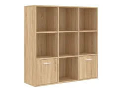 Estantería madera contrachapada color roble Sonoma 98x30x98cm